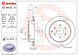 09.B553.11 Rear, Driver or Passenger Side Brake Disc, Plain Surface, Vented, 6 Lugs, 286 mm, Premium UV Coated Series