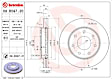 09.B597.21 Front, Driver or Passenger Side Brake Disc, Plain Surface, Vented, 7 Lugs, 330 mm, 4WD, Premium UV Coated Series