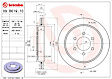 09.B619.10 Rear, Driver or Passenger Side Brake Disc, UV Coated, Plain Surface, Vented, 6 Lugs, 342 mm, PRIME Series