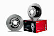 09.B619.10 Rear, Driver or Passenger Side Brake Disc, UV Coated, Plain Surface, Vented, 6 Lugs, 342 mm, PRIME Series