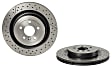 09.B710.11 Rear Brake Disc, Cross-drilled and Slotted, Vented, 5 Lugs, 345 mm, 5.5L, 8Cyl, Premium UV Coated Series