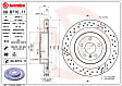 09.B710.11 Rear Brake Disc, Cross-drilled and Slotted, Vented, 5 Lugs, 345 mm, 5.5L, 8Cyl, Premium UV Coated Series