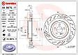 09.B879.11 Rear, Driver or Passenger Side Brake Disc, Coated, Cross-drilled and Slotted, Vented, 5 Lugs, 360 mm, PRIME Series