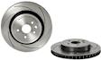 09.C181.21 Rear, Passenger Side Brake Disc, Coated, Slotted, Vented, 5 Lugs, 345 mm, 5.0L, 8Cyl, PRIME Series