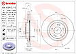 09.C245.11 Front, Driver or Passenger Side Brake Disc, Coated, Plain Surface, Vented, 5 Lugs, 320 mm, PRIME Series