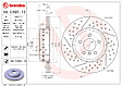 09.C395.13 Rear Brake Disc, Cross-drilled and Slotted, Vented, 5 Lugs, 345 mm, Premium UV Coated Series