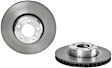 09.C397.13 Front, Driver or Passenger Side Brake Disc, Coated, Plain Surface, Vented, 5 Lugs, 340 mm, PRIME Composite Series