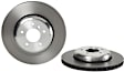 09.C418.13 Rear, Driver or Passenger Side Brake Disc, Coated, Plain Surface, Vented, 5 Lugs, 345 mm, PRIME Composite Series