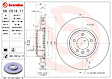 09.C514.11 Front, Driver or Passenger Side Brake Disc, Coated, Plain Surface, Vented, 5 Lugs, 349 mm, PRIME Series