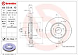 09.C544.11 Front, Driver or Passenger Side Brake Disc, Plain Surface, Vented, 5 lugs, 283 mm, Premium UV Coated Series