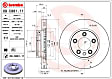 2011 Volkswagen Touareg - Front, Driver or Passenger Side Brake Disc, Coated, Plain Surface, Vented, 5 Lugs, 330 mm, With Brake Code PR-1LC, 1LE, 3.0L 6Cyl, PRIME Series