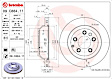 09.C884.11 Rear, Driver or Passenger Side Brake Disc, Plain Surface, Vented, 5 Lugs, 330 mm, Premium UV Coated Series
