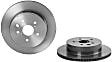 09.C930.11 Rear, Driver or Passenger Side Brake Disc, Coated, Plain Surface, Vented, 5 Lugs, 310 mm, PRIME Series