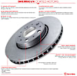 09.C932.11 Front, Driver or Passenger Side Brake Disc, Coated, Plain Surface, Vented, 5 Lugs, 334 mm, PRIME UV Coated Series
