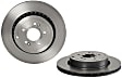 09.D028.11 Rear, Driver or Passenger Side Brake Disc, Coated, Plain Surface, Vented, 5 Lugs, 340 mm, PRIME Series