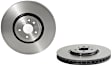09.D064.11 Front, Driver or Passenger Side Brake Disc, Coated, Plain Surface, Vented, 5 Lugs, 350 mm, PRIME Series