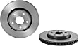 09.N234.11 Front, Driver or Passenger Side Brake Disc, Coated, Plain Surface, Vented, 5 Lugs, 330 mm, PRIME Series
