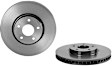 09.N255.21 Front, Driver or Passenger Side Brake Disc, Coated, Plain Surface, Vented, 5 Lugs, 300 mm, PRIME Series