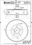 14.C281.10 Rear Brake Drum, 254.3 mm