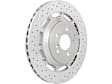 2224232012 Rear, Driver or Passenger Side Brake Disc, Cross-drilled and Slotted