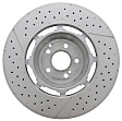 2314211812 Front, Driver or Passenger Side Brake Disc, Cross-drilled and Slotted