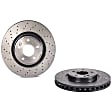 246421271207 Front, Driver or Passenger Side Brake Disc, Coated, Cross-Drilled, 5 Lugs, 320 mm, 2.0L, 4Cyl