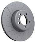 34106797602 Front, Driver or Passenger Side Brake Disc, Cross-drilled and Slotted
