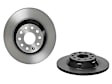 3Q0615601A Rear, Driver or Passenger Side Brake Disc, Coated, Plain Surface, 5 Lugs, 300 mm, 2.0L, 4Cyl