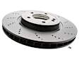 4634230000 Rear, Driver or Passenger Side Brake Disc, Cross-Drilled, 5 Lugs, 370 mm