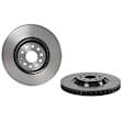 5Q0615301G Front, Driver or Passenger Side Brake Disc, Plain Surface, 5 Lugs, 340 mm