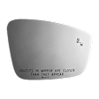 2016 Volkswagen Jetta - Mirror Glass Passenger Side, Blind Spot Indicator; Fits over existing mirror; Mirror only. Use existing LED; Fits heated or non-heated OE mirror; Non-heated mirror, Non-Heated, With Blind Spot Glass, No Auto-Dim