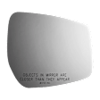 5725RSG Passenger Side Mirror Glass, Non-Heated, No Auto-Dim