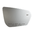 2021 GMC Terrain - Mirror Glass Passenger Side, Blind Spot Indicator; Fits over existing mirror; Mirror only. Use existing LED; Mirror does not include blind spot indicator LED; Fits heated OE mirror only; Non-heated mirror, Non-Heated, With Blind Spot Glass