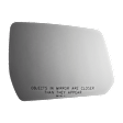 5780H Passenger Side Mirror Glass, Heated, No Blind Spot Feature No Auto-Dim, Backing Plate Not Included