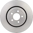 2011 Dodge Charger - Front Brake Disc and Pad Kit, UV Coated, Plain Surface, 5 Lugs, 345 mm, Ceramic, With Brake Code BR6, BR8, 3.6L 6Cyl, PRIME UV Coated Series