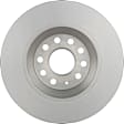 2017 Audi TT Quattro - Rear Brake Disc and Pad Kit, UV Coated, Plain Surface, 5 Lugs, 300 mm, Ceramic, 2.0L 4Cyl, PRIME UV Coated Series