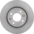 KT00893 Front Brake Disc and Pad Kit, UV Coated, Plain Surface, 4 Lugs, 256 mm, Ceramic, PRIME UV Coated Series