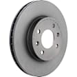 KT00893 Front Brake Disc and Pad Kit, UV Coated, Plain Surface, 4 Lugs, 256 mm, Ceramic, PRIME UV Coated Series