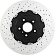 KT04316 Front Brake Disc and Pad Kit, UV Coated, Cross-Drilled, 390 mm, Semi-metallic, PRIME Series