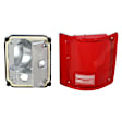 07-108 Passenger Side Tail Light, Without bulb(s), Red Lens