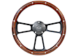 STRF8BW174-91 Steering Wheel - Wood, Aluminum, Standard, Direct Fit, Sold Individually