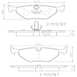 P06025N Rear NAO Series Ceramic Brake Pad Set
