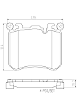 2013 BMW X5 - Front Ceramic Brake Pad Set, NAO Series