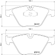 P06081 Front Low-Met Series Low-Metallic Brake Pad Set