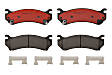 2007 Chevrolet Silverado 3500 HD - Rear Ceramic Brake Pad Set, With 9,900lb Gross Vehicle Weight (GVW), NAO Series