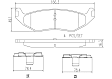 2003 Dodge Ram 1500 - Rear Ceramic Brake Pad Set, NAO Series