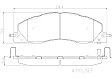 2012 Ram 1500 - Front Ceramic Brake Pad Set, PRIME Series