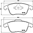 2016 Volvo XC70 - Front Low-Metallic Brake Pad Set, 2.0L 4Cyl, With 300 (mm) Brakes, PRIME Series
