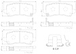 P28091N Rear NAO Series Ceramic Brake Pad Set