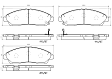 2016 Acura MDX - Front Ceramic Brake Pad Set, NAO Series